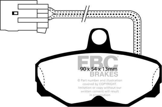 EBC Brakes DP571/2 - Kit pastiglie freno, Freno a disco autozon.pro