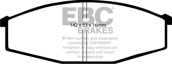 EBC Brakes DP641 - Kit pastiglie freno, Freno a disco autozon.pro