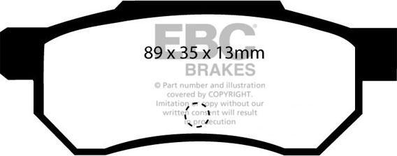 EBC Brakes DP642 - Kit pastiglie freno, Freno a disco autozon.pro