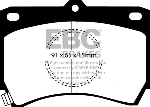 EBC Brakes DP655 - Kit pastiglie freno, Freno a disco autozon.pro