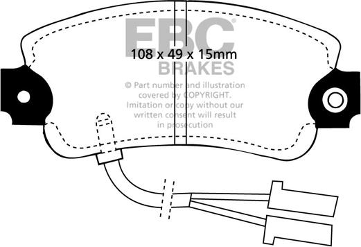 EBC Brakes DP653 - Kit pastiglie freno, Freno a disco autozon.pro