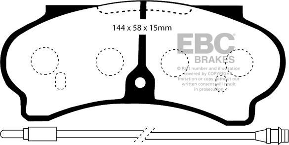 EBC Brakes DP652 - Kit pastiglie freno, Freno a disco autozon.pro