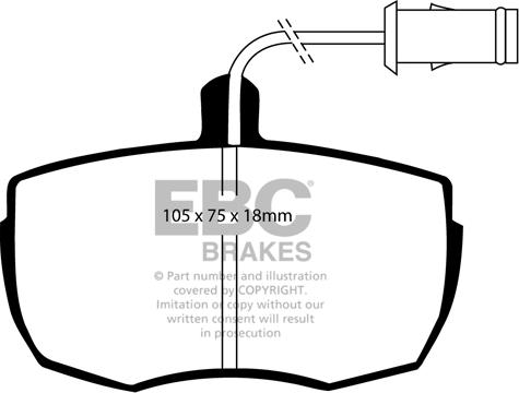 EBC Brakes DP6622 - Kit pastiglie freno, Freno a disco autozon.pro