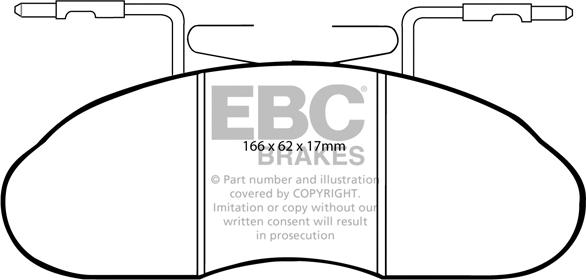 EBC Brakes DP633/2 - Kit pastiglie freno, Freno a disco autozon.pro