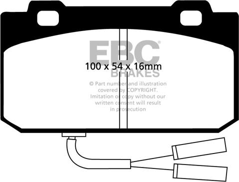 EBC Brakes DP625 - Kit pastiglie freno, Freno a disco autozon.pro