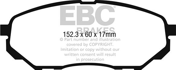 EBC Brakes DP62264 - Kit pastiglie freno, Freno a disco autozon.pro