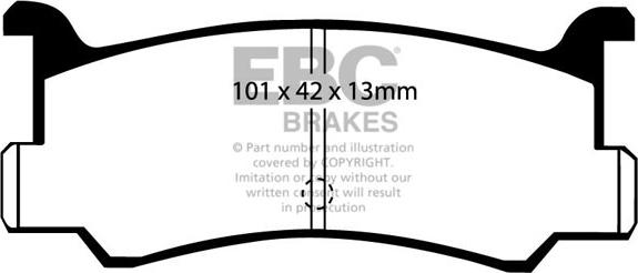 EBC Brakes DP673 - Kit pastiglie freno, Freno a disco autozon.pro