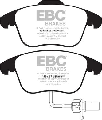 EBC Brakes DP41998R - Kit pastiglie freno, Freno a disco autozon.pro