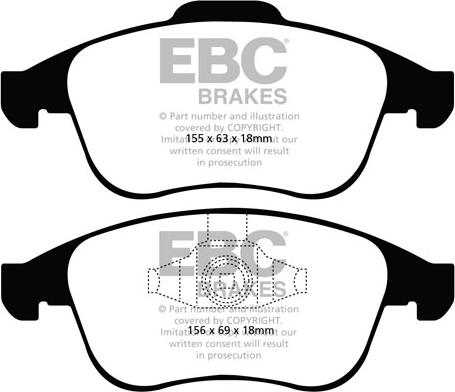 EBC Brakes DP1992 - Kit pastiglie freno, Freno a disco autozon.pro