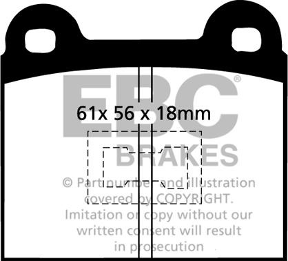 EBC Brakes DP194 - Kit pastiglie freno, Freno a disco autozon.pro