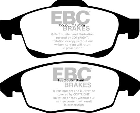 EBC Brakes DP21959 - Kit pastiglie freno, Freno a disco autozon.pro