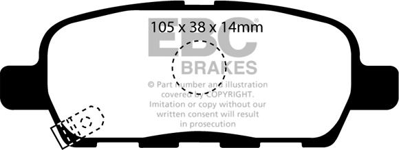 EBC Brakes DP1955 - Kit pastiglie freno, Freno a disco autozon.pro