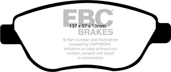 EBC Brakes DP1966 - Kit pastiglie freno, Freno a disco autozon.pro