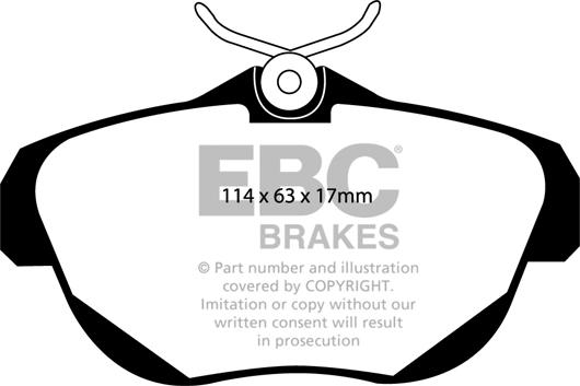 EBC Brakes DP1962 - Kit pastiglie freno, Freno a disco autozon.pro