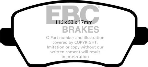 EBC Brakes DP41903R - Kit pastiglie freno, Freno a disco autozon.pro