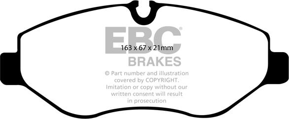 EBC Brakes DP61926 - Kit pastiglie freno, Freno a disco autozon.pro