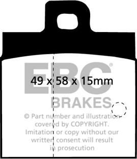 EBC Brakes DP192 - Kit pastiglie freno, Freno a disco autozon.pro