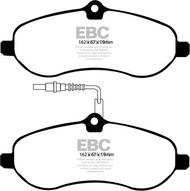 EBC Brakes DP1970 - Kit pastiglie freno, Freno a disco autozon.pro