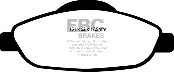 EBC Brakes DP1978 - Kit pastiglie freno, Freno a disco autozon.pro