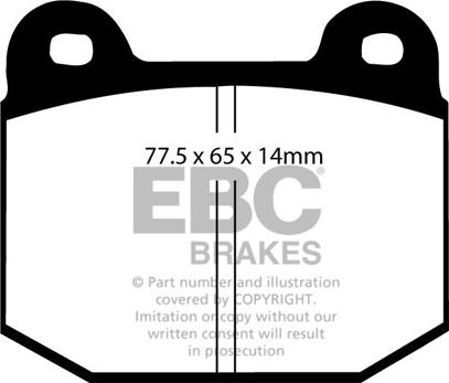 EBC Brakes DP1972 - Kit pastiglie freno, Freno a disco autozon.pro