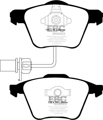 EBC Brakes DP1495 - Kit pastiglie freno, Freno a disco autozon.pro