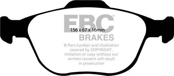 EBC Brakes DP1444 - Kit pastiglie freno, Freno a disco autozon.pro