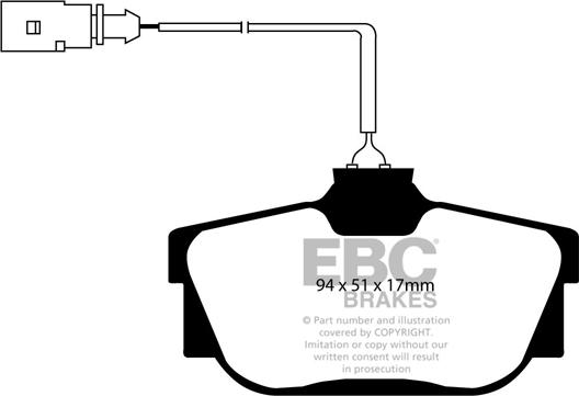 EBC Brakes DP1445 - Kit pastiglie freno, Freno a disco autozon.pro