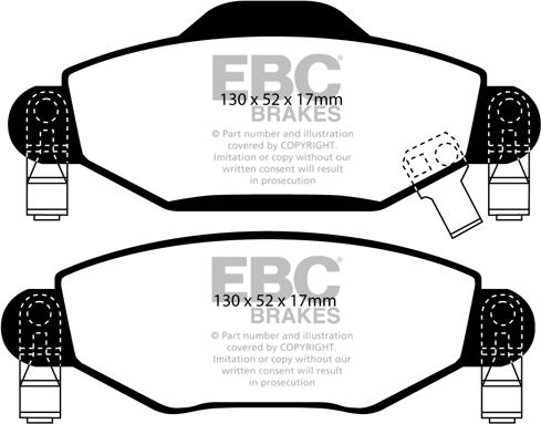 EBC Brakes DP1446 - Kit pastiglie freno, Freno a disco autozon.pro