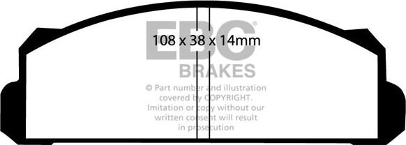 EBC Brakes DP144 - Kit pastiglie freno, Freno a disco autozon.pro