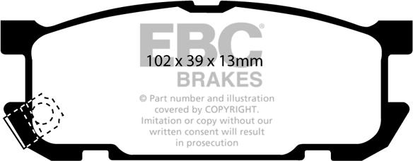 EBC Brakes DP1453 - Kit pastiglie freno, Freno a disco autozon.pro