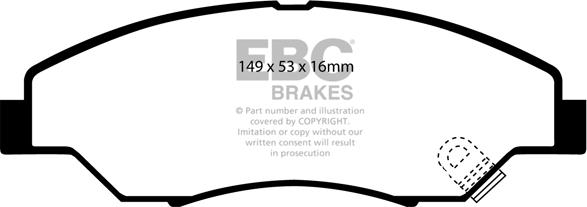 EBC Brakes DP1404 - Kit pastiglie freno, Freno a disco autozon.pro