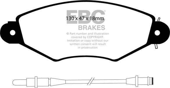 EBC Brakes DP1406 - Kit pastiglie freno, Freno a disco autozon.pro