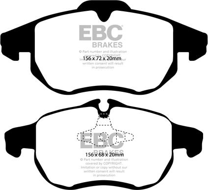 EBC Brakes DP21414 - Kit pastiglie freno, Freno a disco autozon.pro