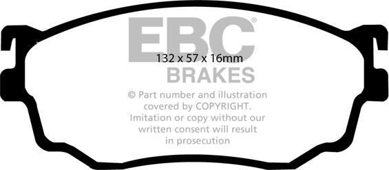 EBC Brakes DP1411 - Kit pastiglie freno, Freno a disco autozon.pro