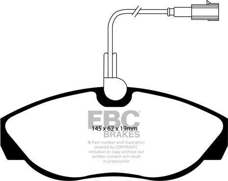 EBC Brakes DP1417 - Kit pastiglie freno, Freno a disco autozon.pro