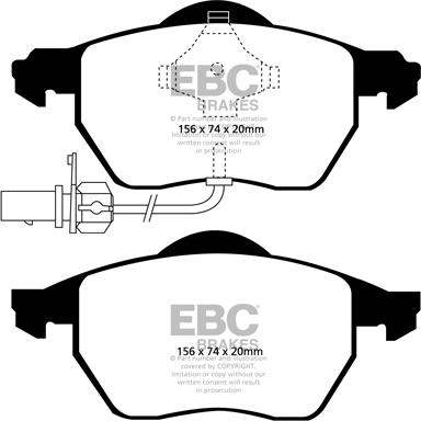 EBC Brakes DP41483R - Kit pastiglie freno, Freno a disco autozon.pro