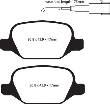 EBC Brakes DP41430/2R - Kit pastiglie freno, Freno a disco autozon.pro