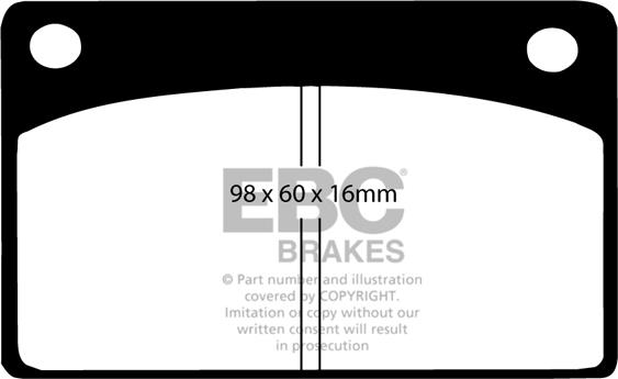 EBC Brakes DP143 - Kit pastiglie freno, Freno a disco autozon.pro