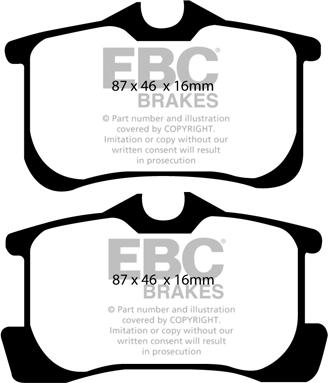 EBC Brakes DP1422 - Kit pastiglie freno, Freno a disco autozon.pro