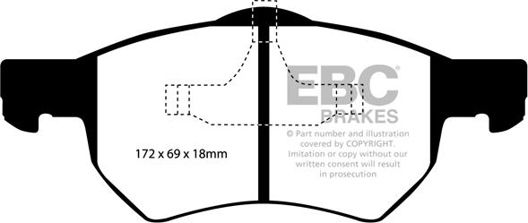 EBC Brakes DP61427 - Kit pastiglie freno, Freno a disco autozon.pro