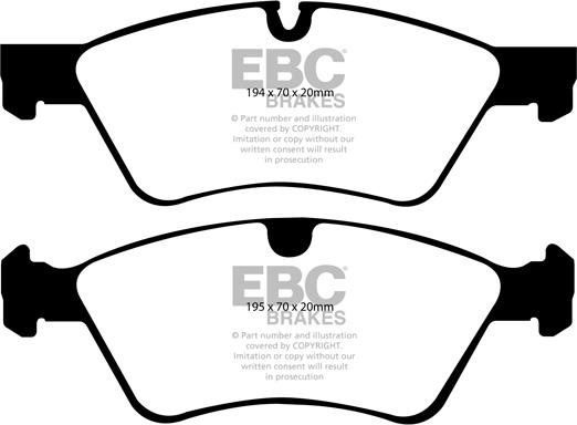 EBC Brakes DP21592 - Kit pastiglie freno, Freno a disco autozon.pro