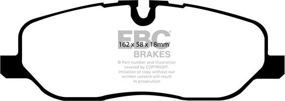 EBC Brakes DP41541R - Kit pastiglie freno, Freno a disco autozon.pro