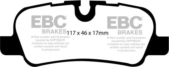 EBC Brakes DP1542 - Kit pastiglie freno, Freno a disco autozon.pro