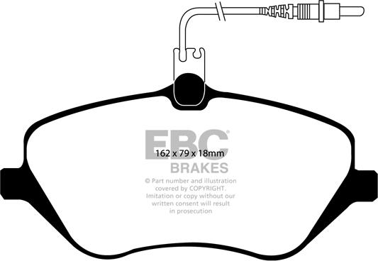 EBC Brakes DP1550 - Kit pastiglie freno, Freno a disco autozon.pro