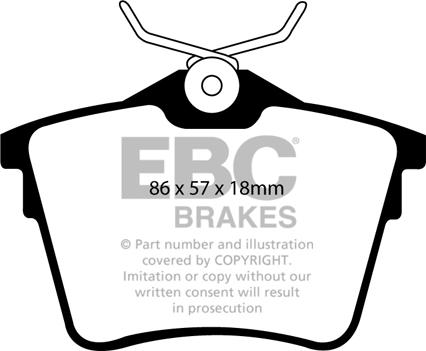 EBC Brakes DP1551 - Kit pastiglie freno, Freno a disco autozon.pro