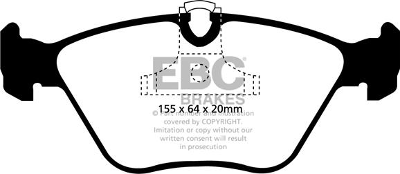 EBC Brakes DP1552 - Kit pastiglie freno, Freno a disco autozon.pro