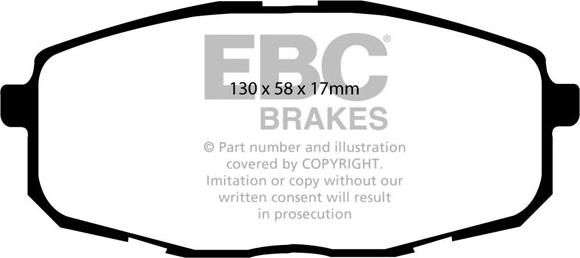 EBC Brakes DP1562 - Kit pastiglie freno, Freno a disco autozon.pro