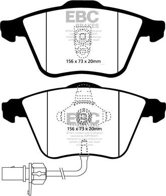 EBC Brakes DP1510 - Kit pastiglie freno, Freno a disco autozon.pro