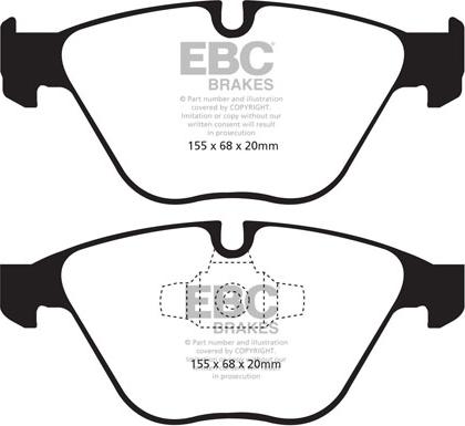 EBC Brakes DP21512 - Kit pastiglie freno, Freno a disco autozon.pro