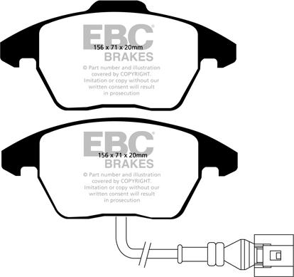 EBC Brakes DP41517R - Kit pastiglie freno, Freno a disco autozon.pro